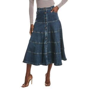 Cinq À Sept Womens  Wilhelmina A-Line Skirt, Blue